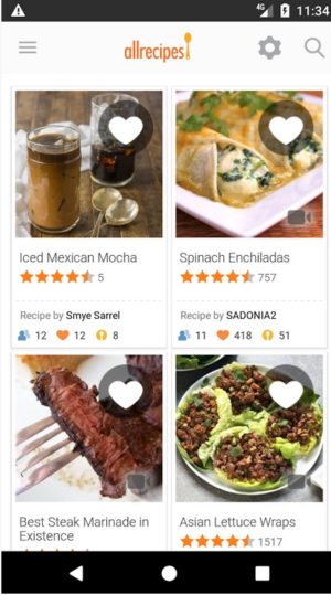 allrecipes dinner spinner app